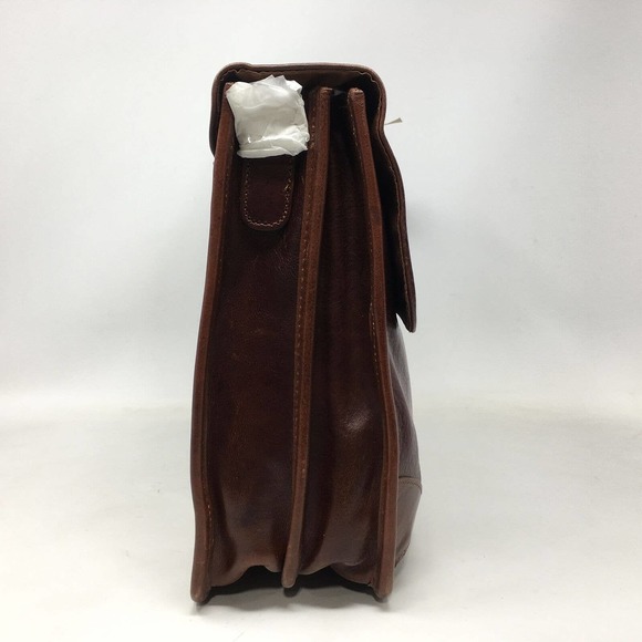 Wilsons Leather New York Rugged Portfolio Briefcase, OS - Brown - Picture 8 of 11